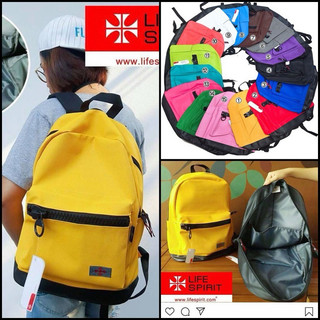 Balo da Thái Lan balo Life Spirit balo Thái Lan khoá kéo to size lớn [tặng kèm 2 huy hiệu Ulzzang]