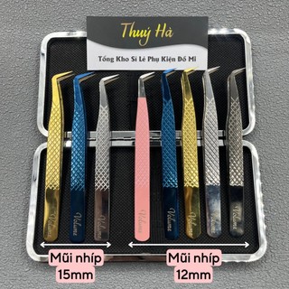 Nhíp Volume cao cấp Pakistan mũi Bầu phủ nhám nano (Mũi 12mm-15mm) \  Thúy Hà