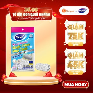 Bông lau thay thế cho cây lau nhà sợi Microfiber tự vắt kháng khuẩn và cây lau nhà tự vắt phun sương MyJae