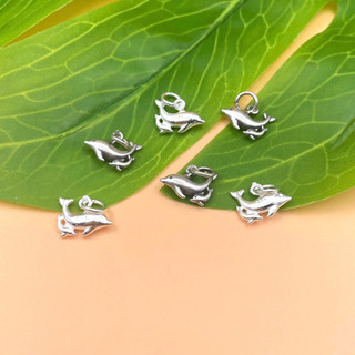 Charm bạc móc treo hình mẹ con cá heo - Charm bạc 925 - Mã CA475 CB1500