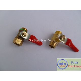 Van bi khoá đồng Ren 14mm - dùng làm béc rửa máy lạnh