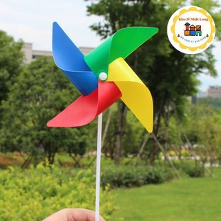 Chong chóng nhựa nhiều màu cầm tay - Chong chóng que cầm
