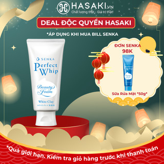 [ĐƠN 98K TẶNG MINISIZE] Sữa Rửa Mặt Tạo Bọt SENKA Chiết Xuất Đất Sét Trắng 120g Hasaki