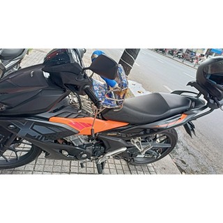 Ghế ngồi xe Exciter, Winer X cho bé inox xếp gọn không vòng