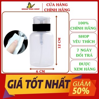 Bình nhấn đựng aceton nước lau gel 200ml