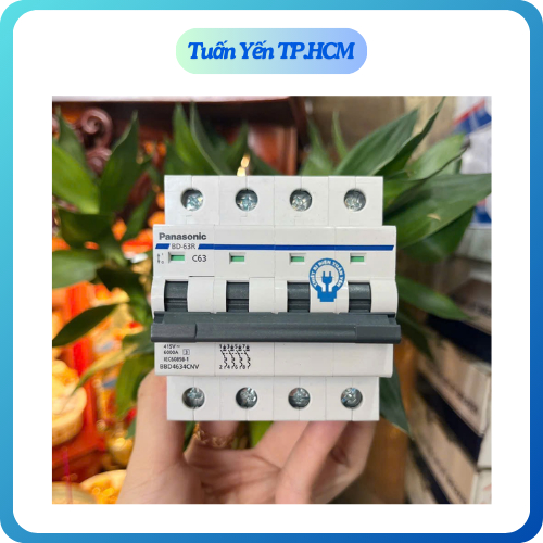 CB Panasonic 4 Pha 25A, 40A, 50A, 63A Cầu Dao MCB - Hàng Chính Hãng
