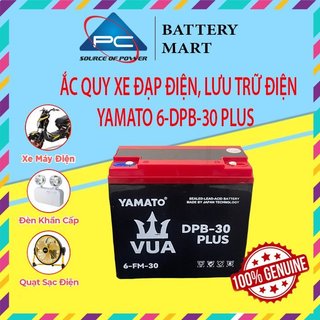 Ắc Quy Xe Máy Điện YAMATO 6-FM-30 12V-30AH, acquy dùng cho Loa Kéo, Năng Lượng Mặt Trời