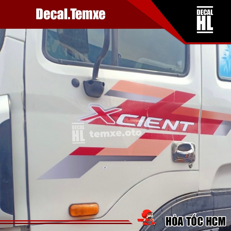 Tem dán xe tải Xcient. Tem xe tải Xcient