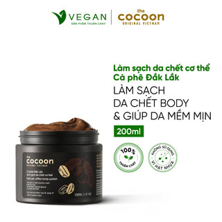 Tẩy tế bào chết cà phê Đắk Lắk Cocoon làm sạch da chết cơ thể 200ml thuần chay