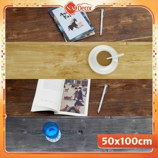 Nền giấy chất liệu vân gỗ cao cấp (50x100cm) chống nước Nai Decor, Phông nền chụp ảnh, chụp food