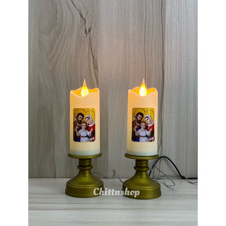 2 Cây nến điện tử Công Giáo sử dụng điện 220V