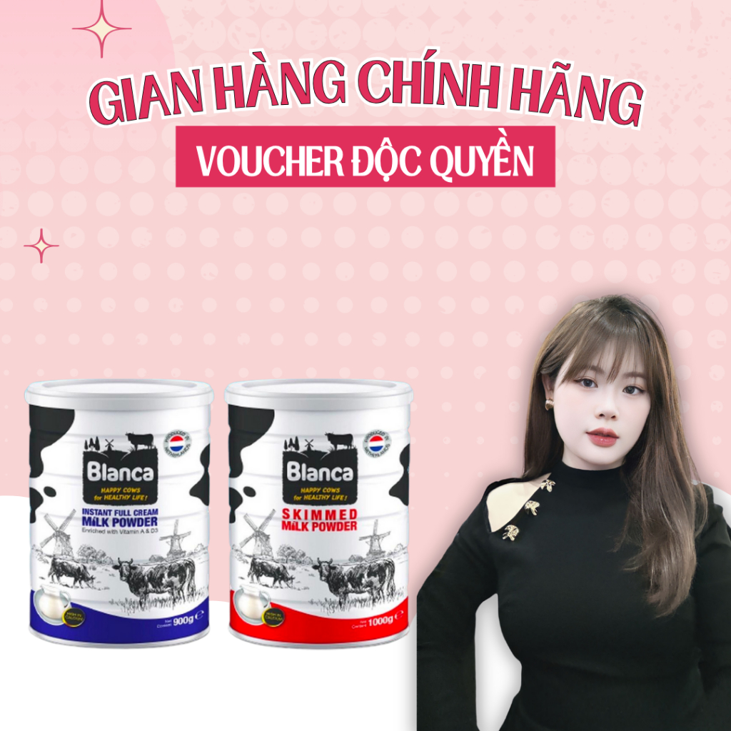 [Xả Kho] Sữa tươi dạng bột BLANCA Lon 1000g