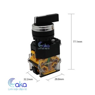 Công tắc xoay 3 vị trí Phi 22 LA38