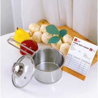 Nồi nấu bột, cháo inox 3 đáy 14cm five star hàng loại 1 dày dặn, sáng bóng phân phối chính hãng Bonbon Mart