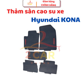 Thảm lót sàn cao su xe Hyundai KONA 2018- 2021, 2022, 2023,2024 không mùi, Hàng đúc dày theo xe, không mùi cao cấp