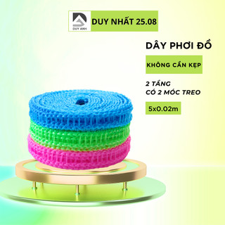 Dây phơi đồ thông minh không cần cặp - Dây phơi quần áo - Dây phơi đồ 5 mét thông minh, chọn màu