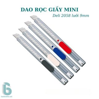 Dao rọc giấy deli lưỡi dao 9mm được thiết kế bằng thép không gỉ chịu lực cao - baobionline