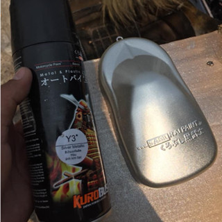 Sơn xịt Samurai màu Ánh Kim Bạc - Y3 (400ml) (cần sơn trên nền màu Bạc)