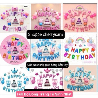 SET BÓNG SINH NHẬT BÉ HEO , HEO PEPPA, CHO BÉ TRAI BÉ GÁI THÔI NÔI