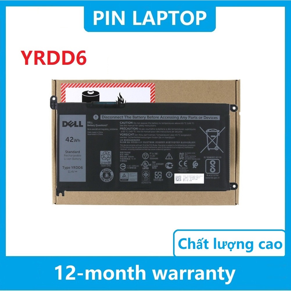 ☸Pin Laptop DELL Inspiron 5481 5482 5485 5491 0VM732 5480 5485 5491 YRDD6 Pin ZIN mới