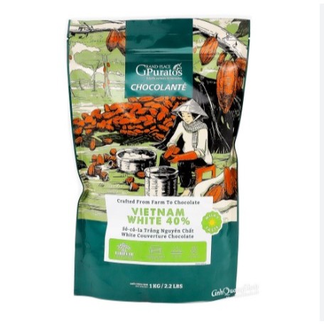 Socola Puratos hạt nút trắng 40%