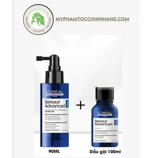 TINH CHẤT MỌC TÓC  1700 SỢI  L'OREAL SERIOXYL DENSER HAIR 90ML + DẦU GỘI MỌC TÓC SERIOXYL