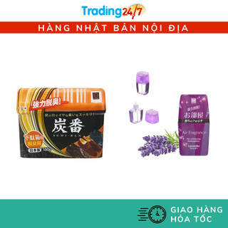 [Hỏa tốc HCM] Combo Hộp thơm phòng hương lavender và Hộp khử mùi tủ giày than hoạt tính Nhật Bản