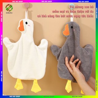 Khăn Lau Tay Treo Tường Ngộ Nghĩnh Hình Ngỗng Lớn Siêu Khả Năng Thấm Nước Và Nhanh Khô Với Móc Treo Tiện Lợi