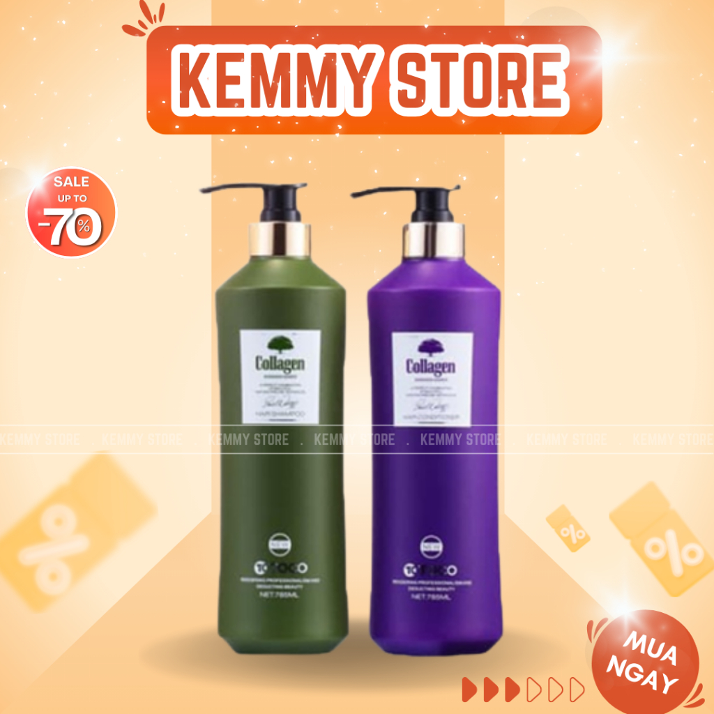 Bộ dầu gội + xả TOCO Collagen kích thích mọc tóc 785ml*2