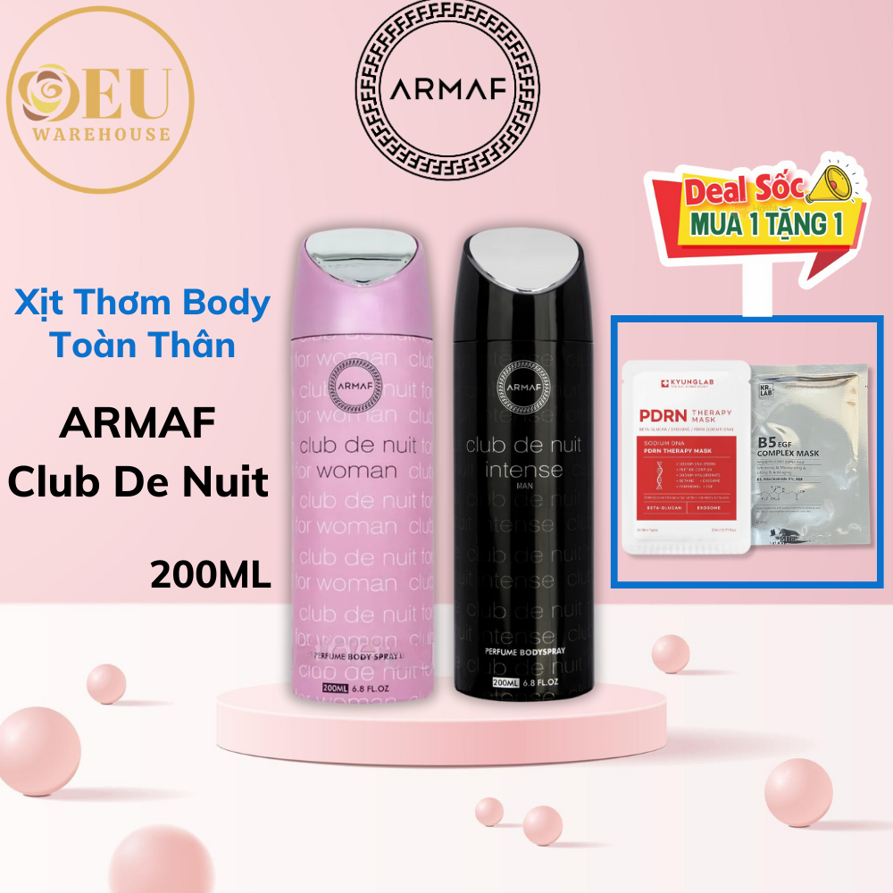 Xịt Thơm Toàn Thân Armaf Club De Nuit 200ml Xịt Body / Xịt Khử Mùi Toàn Thân Nước Hoa Sang Trọng | BigBuy360 - bigbuy360.vn
