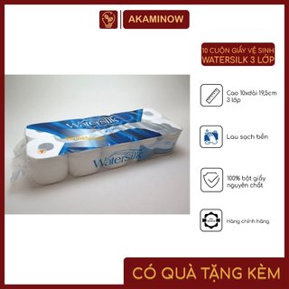 Giấy Vệ Sinh Watersilk 3 lớp 10 cuộn có lõi