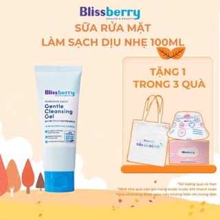Sữa rửa mặt dịu nhẹ sạch sâu giảm mụn Blissberry Daily Gentle Cleansing Gel 100ml