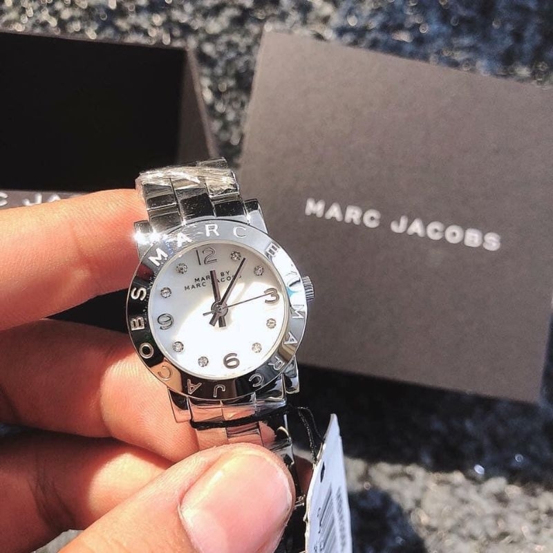 [ Chính Hãng 100%] Đồng Hồ Nữ Marc Jacob MBM3055 (3055) Máy Quartz (Pin) Kính Khoáng Mặt Tròn Siz 26