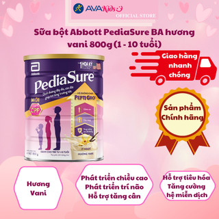Sữa bột Abbott PediaSure BA hương vani 800g (1 - 10 tuổi)