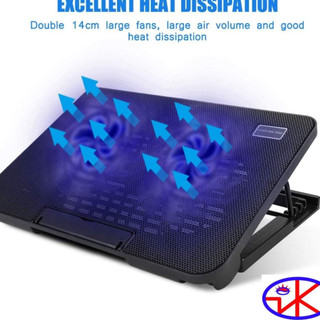 Đế tản nhiệt laptop 2 fan có led COOLING PAD N182