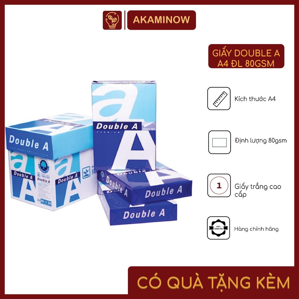 Giấy Double A A4 ĐL 80gsm