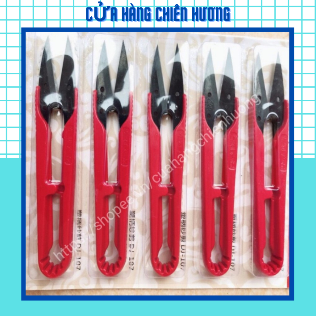 Kéo Bấm Cắt Chỉ kéo đỏ (1 Chiếc)