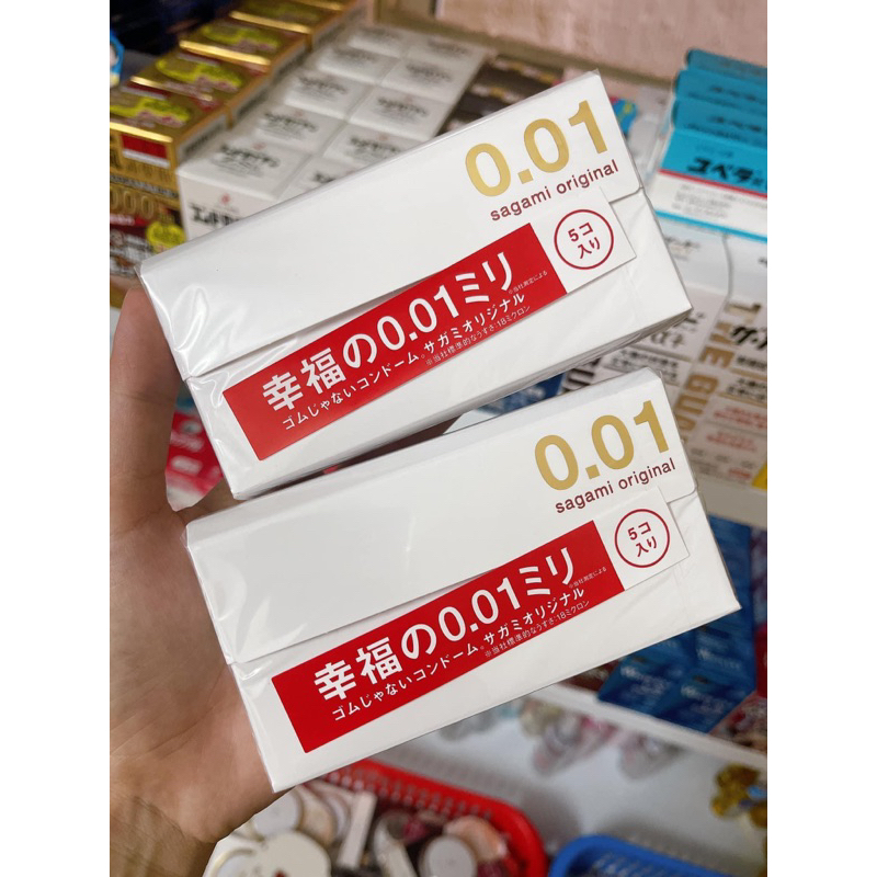 Bao cao su Sagami 0.01 Nhật Bản- siêu mỏng hộp 5 chiếc