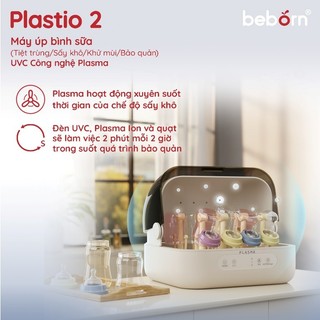  Máy úp bình sữa tiệt trùng,sấy khô UVC công nghệ PLASMA Beborn Plastio 2 - SBP02HB - Thế hệ tiếp theo của Fatz Fatzbaby 