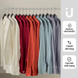 Áo sơ mi oversize dài tay unisex chất linen unleashedvn cameron oversized unisex linen shirt