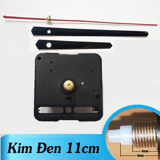 Máy đồng hồ treo tường đài loan kim trôi loại tốt và bộ kim 11cm đen