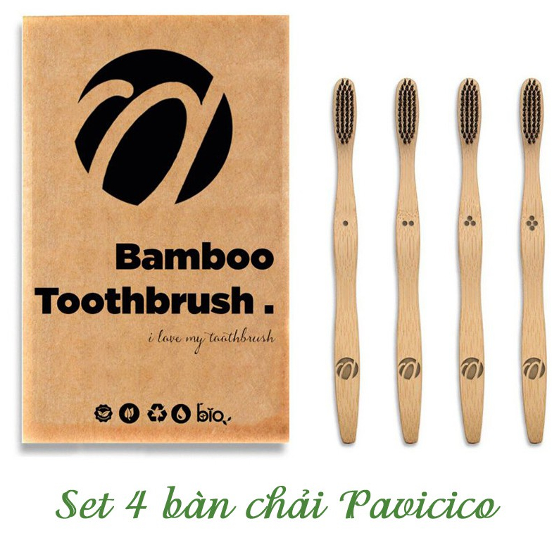 [Pavicico] Bàn chải tre- Bamboo Toothbrush