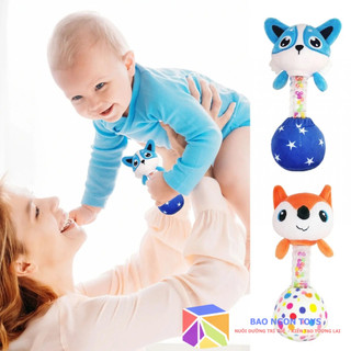 Đồ chơi xúc xắc chút chít động vật dễ thương, đồ chơi âm thanh giúp bé sơ sinh tập cầm nắm DV104