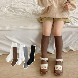 Tất đùi cho bé gái, Tất vớ dài trơn màu chất len tăm mềm mịn cho bé từ 2-12 tuổi dễ phối đồ TGT