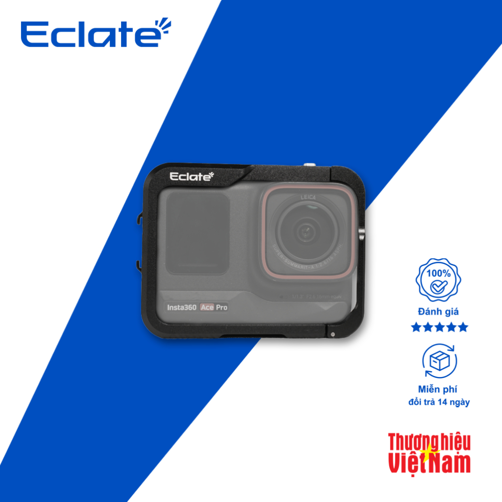 Khung camera cage Eclaté Hợp Kim Nhôm dành cho Insta360 ACE PRO 1 Ace Pro 2 | Hỗ trợ quay dọc