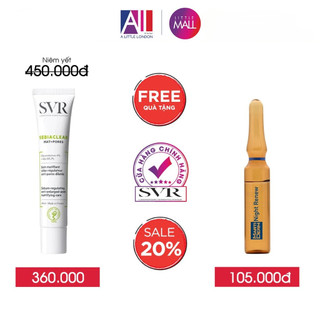Kem dưỡng da làm giảm mụn SVR sebiaclear mat + pores DATE 5.25 40ml TẶNG Ampoule chống lão hóa Martiderm (Nhập khẩu)