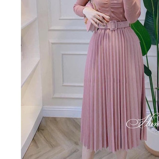 Chân váy xếp ly kèm đai - SCXV20