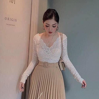 Chân váy xếp ly kèm đai - SCXV20