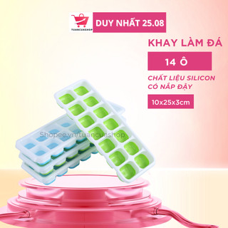 Khay làm đá silicon chống dính loại 14 ô có nắp đậy (KD14)