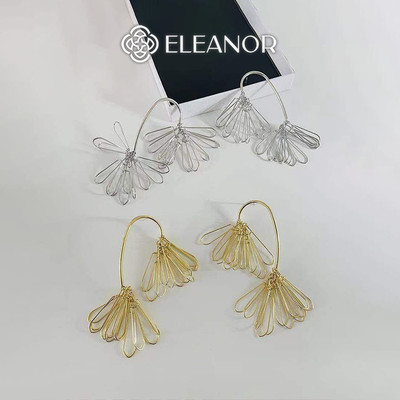 Bông tai nữ chuôi bạc 925 Eleanor Accessories dáng dài tua rua phụ kiện trang sức khuyên tai 7936